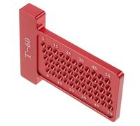 Toddmomy Red Aluminum Woodworking Marking Gauge with Precise Hole Positioning for Accurate Home Carpentry Measurements and Technical Drawings