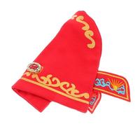 Toddmomy Red Cotton First Birthday Hat for Boys and Soft Breathable Beanie Fortune Cap for Photoshoots Parties and Special Events Cute Prince Design Gentle Sensitive Skin