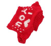 Toddmomy Red Cotton Plush Bear Sweater for Stuffed Animals Soft Yarn Doll Clothes Accessories Cozy Hoodie Outfit for DIY Enthusiasts and Family Bonding with Plush