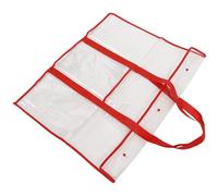 Toddmomy Red Plastic Drawing Board and Poster Storage Bag with Single Handle Design and Snap Buttons, Space-Saving Organizer for Artwork, Suitable for Hanging on Closet Pole or Door