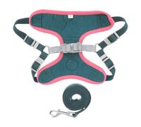 Toddmomy Reflective Chest Leash Harness and Outdoor for Dog Set Sturdy Suede Fabric Strap with Easy to Wear and Remove Design Walking Pet Suitable and Puppies
