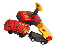 Toddmomy Remote Control Electric Train for Plastic Model Train Plaything Compatible with Wooden Tracks Safe Wear Resistant Material Battery Not Included Boys Random Color