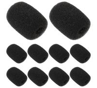 Toddmomy Replacement Microphone Foam Covers Windscreens Sponge Mic Covers 10 Pcs for V3 V9s Headset Lavalier Microphone for Gaming and Communication