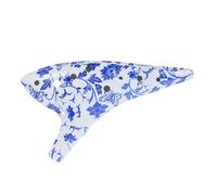 Toddmomy Resin 12-hole Ocarina: Alto Ocarina For Beginners - Anti-drop Imitation Chinese Porcelain Musical Instrument