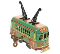 Toddmomy Retro Die Cast Tinplate City Bus for Boys and Friction Powered Pull Back Double Sightseeing Bus Vintage Nostalgia Collectible Metal Vehicles for Home Decor