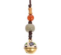 Toddmomy Retro Style Brass Phone Keychain Pendant with Delicate Bodhi Material and Practical Hanging Ornament, for Mobile Phones and DIY Making Accessories Color