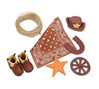Toddmomy Reusable Cowboy Cake Topper for Western Theme Parties Plastic Cake Decorations with Cowboy Hat Design Tear Resistant for Men and Shower Celebrations