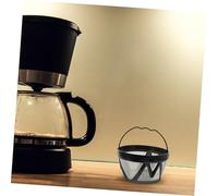 Toddmomy Reusable Multi-Function Coffee Filter Cup with Fine Mesh Basket Portable Non-pressurized Strainer for Home Travel Compatible with Household Coffee Accessories Easy to Clean