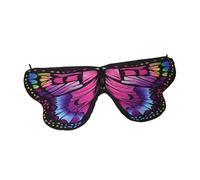 Toddmomy Reversible Butterfly Wings Cape for Soft Lightweight Double-sided Easy Wear Play Costume for Halloween Party Dress-up and Role-playing Accessories