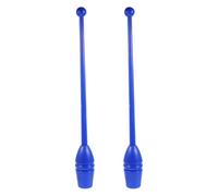 Toddmomy Rhythmic Gymnastics Club Set Blue Plastic Sticks for Calisthenics Artistic Gymnastics
