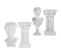 Toddmomy Roman Column David Resin Sculpture Statue with Delicate Appearance Design for Home Decor and Relaxing Mood, White Miniature Figurine for Housewarming and Desk Decoration
