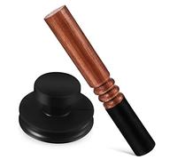 Toddmomy Rubber Sound Bowl Lifting Handle Strong Suction Force Black with Leather Wrapped Stick Not Easy to Deform for Buddha Sound Bowl Meditation
