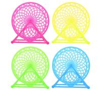 Toddmomy Running Wheels Running with Stand 4pcs Hamster Exercise Wheels Silent Plastic Safe and Quiet Small Animal for Use the Cages Hamster Supply