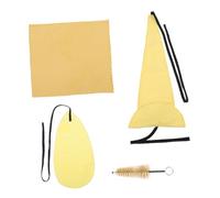 Toddmomy Saxophone Cleaning Kit, Reusable Cotton Cloth and Natural Bristle Brush, Strong Dust Removal, for Bag or Suitcase Storage
