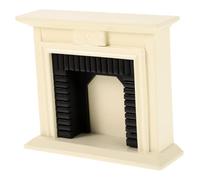 Toddmomy Scale American Style Mini Fireplace Cabinet Detailed Dollhouse Accessory for Cozy DIY Scenes and Elegant Home Decoration