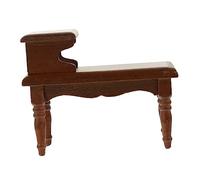 Toddmomy Scale Miniature Double Layer Coffee Table for Dollhouse Vintage Walnut Color Mini Side Table Furniture Model for Mini House Decor and Craft Accessories
