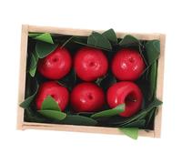 Toddmomy Scale Miniature Fruit Decor Realistic Plastic Apple Model for Dollhouse Table Decor and Country Kitchen Displays Lightweight Portable Dollhouse Accessories for Farmhouse Scene