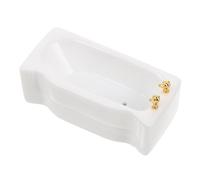 Toddmomy Scale White Ceramic Dollhouse Bathroom Furniture Decor with Intricate Details Mini Bath Tub Accessory for Collectors and Playrooms