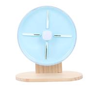 Toddmomy Silent Hamster Wheel with Wooden Stand Plastic Rat Exercise Wheel for Chinchilla Cage Slip Quiet Running for Small Pets Enhances Activity and Mental Health