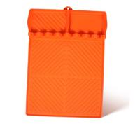 Toddmomy Silicone Griddle Cover Mat Large Orange Non Slip High Temperature Resistant BBQ Grill Side Shelf Mat Lightweight Portable Baking Tray Protector for Outdoor and Kitchen Use