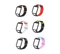 Toddmomy Silicone Watch Replacement Strap Dual Color Black Yellow Compatible with Tomtom Runner Comfortable Wristband Accessories