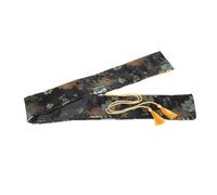 Toddmomy Silk Tai Chi Sword Storage Bag Lightweight Portable Delicate Design with Traditional Tassel for Samurai and Martial Arts Swords Black Chrysanthemum Pattern