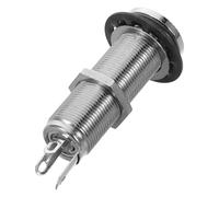 Toddmomy Silver Bass Guitar Socket with Brass Tubestyle Construction and Silverplated Coating, Easy Installation for Stable Signal Transmission during Practice Sessions and Live