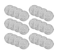 Toddmomy Silver Plastic Coins Toy Play Coins Treasure Pirate Coins Robber Costume Coins Western Theme Supplies Casino Party Favors Pirate Party Props 100 Pieces