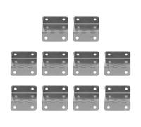 Toddmomy Silver Three-Fold Metal Hinges 10Pcs, 2.5 X 2 X 0.8Cm, Smooth and Flexible Operation for Wooden Jewelry Boxes, Furniture, Wardrobes, and Cupboards