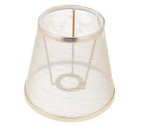 Toddmomy Simple Transparent Fabric Lamp Shade Cover for Table and Hanging Lamps Round Replacement with Gold Rim Suitable for Bedroom Office Hotel Use