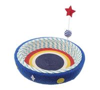 Toddmomy Sky Cat Scratcher Bed for Indoor Cats Round Sisal Scratching Pad and Lounge Nest Furniture Friendly Scratch Board Up