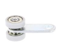 Toddmomy Sliding Door Roller Double Bearing Trolley Assembly with Screw Smooth Sliding Door Wheels for Furniture and Grooves Heavy Duty Two Wheels Bearing Trolley