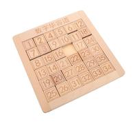 Toddmomy Sliding Number Puzzle Wooden Logic Game with Vibrant Brain Teaser for Number Cognition and Math Learning Montessori Educational Gift for Boys and Classroom and Travel Play
