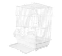 Toddmomy Small Metal Bird Cage Frame Portable Birds Carrier Wire Cage with Food and Drinking Bowl for Pet Outdoor Use Easy to Carry