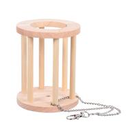 Toddmomy Small Pet Wooden Grass Rack Removable Hay Feeder for Rabbits Guinea Pigs Chinchillas with Chain Protects Food From Contamination Reduces Waste and Keeps Cage Clean