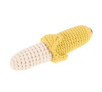 Toddmomy Soft Banana Shaped Hand Bell for Boy Girl Lightweight Crochet Teething Rattle Sensory for Newborns and Portable Grasping Shaker for Travel and Home Use