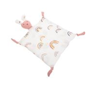 Toddmomy Soft Cotton Muslin Newborn Security Blanket in Pink with Cute Bunny Shape, Breathable Sleep Companion Providing Sense of Security for Babies and Girls