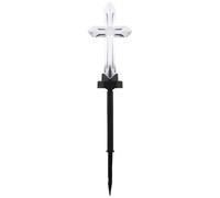Toddmomy Solar Cross - Led Color Changing Cemetery Solar Lights for Grave - Outdoor Waterproof Memorial Cross Garden Lamp Grave Site Decor for Cemetery Holiday Events