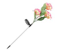 Toddmomy Solar Hydrangea Stake Lamp with Firefly Effect Outdoor Garden Solar Decorative Light Abs Stainless Steel Compact Lawn Ornament for Patio Pathway