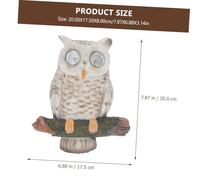 Toddmomy Solar Owl Resin Wall Light Outdoor Decorative Landscape Lamp for Garden Lawn Energy-Saving No-Wire Solar Powered Night Lighting Ornament