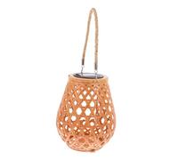Toddmomy Solar Powered Rattan Lantern with Handle Outdoor Hanging Solar Lamp for Garden Patio Porch Automatic Light Sensor Weather-Resistant Lighting