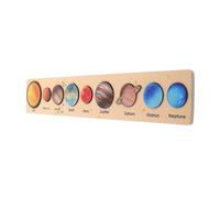 Toddmomy Solar System Puzzle for Wooden Space Interactive Learning Planet Puzzle for Cognitive Development Creative Play for Outer Space Exploration