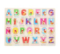 Toddmomy Spanish Language Puzzle Board for Toddlers 1 Set Educational Wooden Puzzle Toy Early Learning Cognitive Play for Boys and Girls