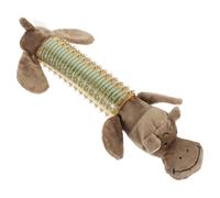 Toddmomy Squeaky Dog Chew Toy for Puppies Teething Plaything for Healthy Growth Plush Cartoon Animal Shape for Interactive Play and Reducing Destructive Behavior