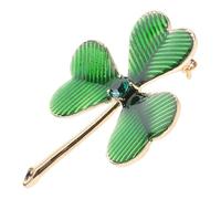 Toddmomy St. Patrick's Day Shamrock Brooch Fashionable Lapel Pin Women's Clothing Brooch Irish Festival Jewelry Alloy Pin