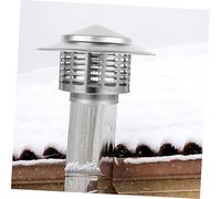 Toddmomy Stainless Steel Chimney Rain Cover Cap Outdoor Roof Vent Caps Windproof Snowproof Flue Cowl for Fireplace Exhaust Pipe Replacement
