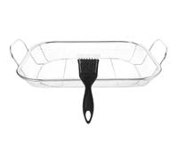 Toddmomy Stainless Steel Grill Basket with Handle, Multi-functional Outdoor Barbecue Basket for Camping, Convenient to Use Vegetable and Meat Cooking Tray