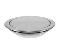 Toddmomy Stainless Steel Recessed Garbage Can Lid with Convenient Swing Design round Embedded Trash Can Cover for Kitchen Countertops and Public Areas