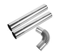 Toddmomy Stainless Steel Tent Stove Flue Pipe High-Temperature Resistant Chimney Extension with Elbow for Wood Burning Camp Stove Compact and Easy to Install Ventilation