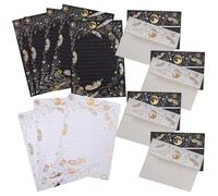 Toddmomy Stationery Envelope and Letter Paper Set with Creative Hot Stamping Design, Smooth Writing Kraft Paper, Beautiful Patterns, for Writing Letters and Expressing Emotion